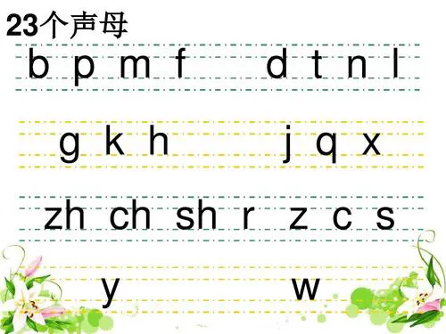 声母表23个声母表（声母表23个声母表顺序）